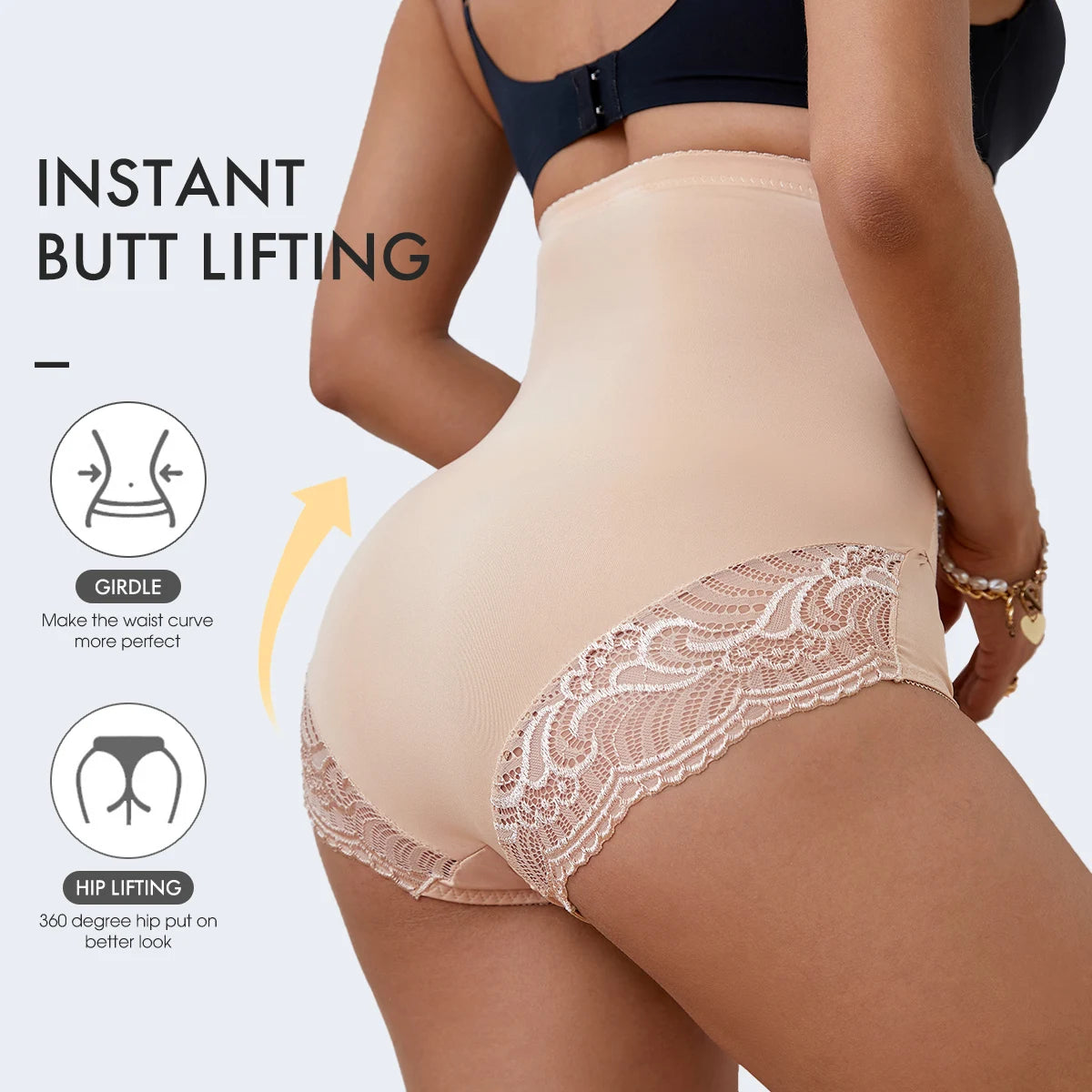 High Waist Seamless Tummy Belly Control Waist Slimming Pants Shapewear Underwear Waist Trainer Shaping Panties