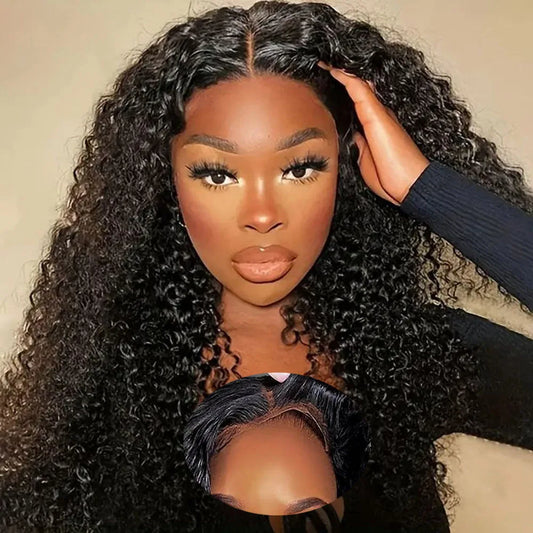 Deep Wave 6x6 Glueless Wig Human Hair Ready To Wear Deep Curly 13x6 Hd Lace Human Hair Wigs  for Black Women 250% Dentisy