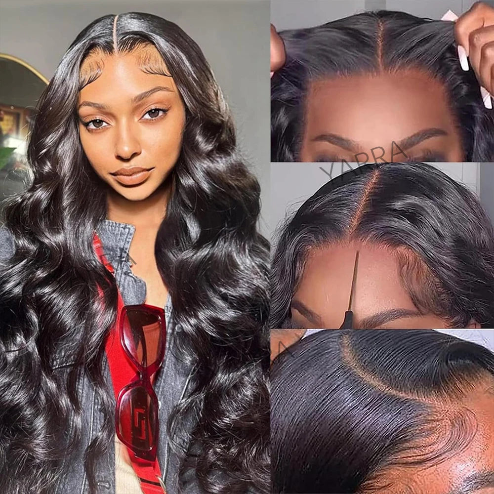 Invisible Drawstring Body Wave 360 hd Lace Front Wig Human Hair 180 Density Hidden Strap 360 Glueless Wigs Upgrade Cap For Woman