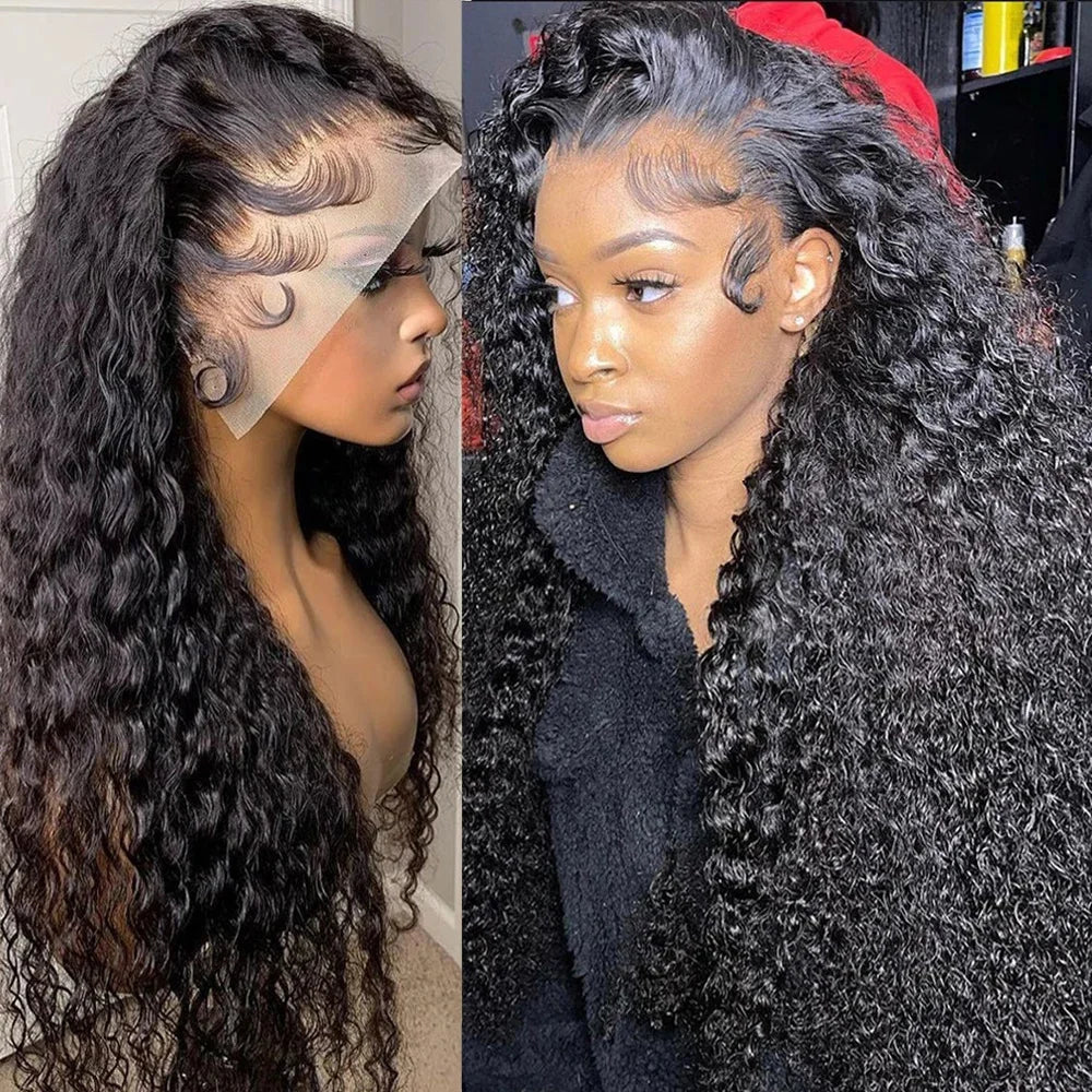 Curly Human Hair Wigs Water Wave Lace Front Wig 13x4 13x6 Lace Frontal Deep Wave Wig 100% Human Hair HD Lace Wigs For Women