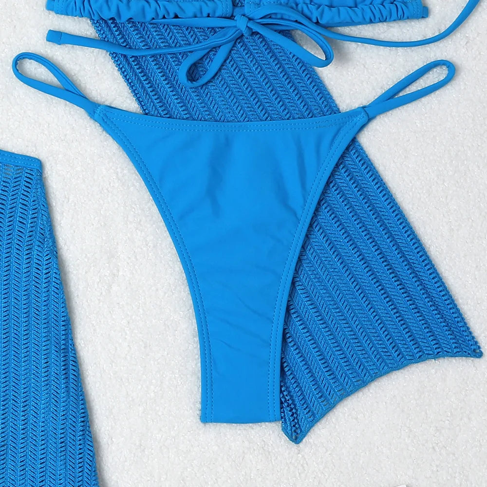 2025 Sexy Bikinis Female Swimsuits Women's Three-Piece Swimwear Beach Swim Wear Bathing Suits Brazilian Bikini Set Pool Bather