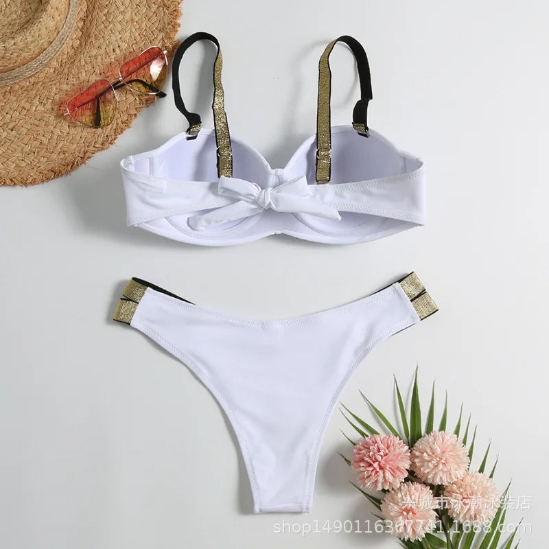 Summer Sexy Bikinis Push Up Swimsuits Women's Swimwear For Female Beach Swim Wear Bathing Suits Brazilian Bikini Set Pool Bather