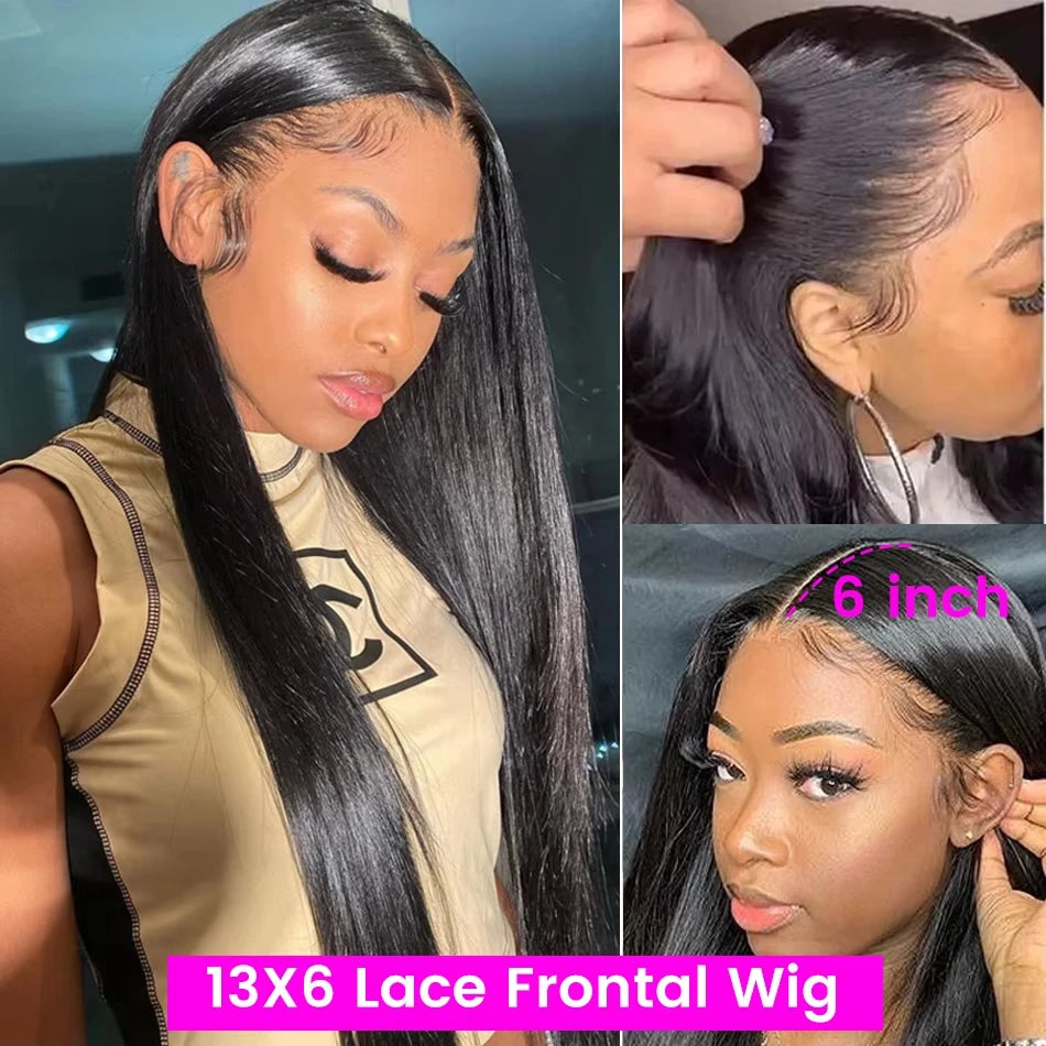 Wear Go Glueless Wig 30 32 Inch Bone Straight 13x6 HD Lace Frontal Wig Ready To Go Human Hair 5x7 HD Glueless Wigs Pre plucked