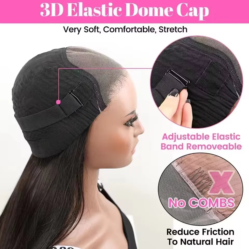 Wear Go Glueless Wig 30 32 Inch Bone Straight 13x6 HD Lace Frontal Wig Ready To Go Human Hair 5x7 HD Glueless Wigs Pre plucked