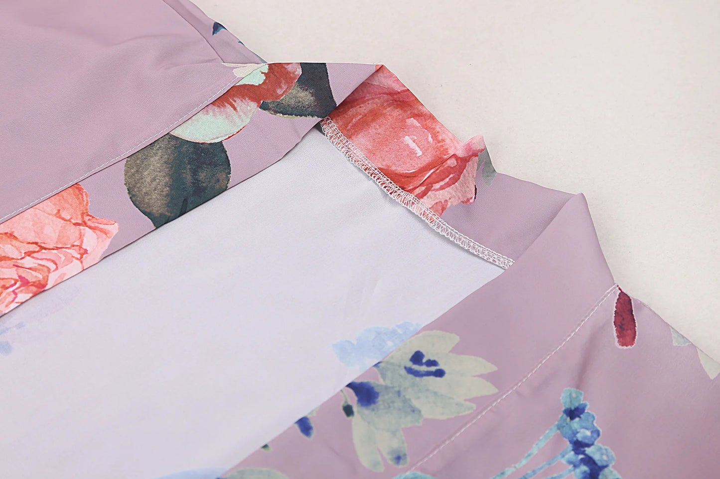 Beach Kimono for Women Peocock Printed Swimsuit Cover Up Self Belted Wrap Dresses Seaside Bathing Suits Beachwear