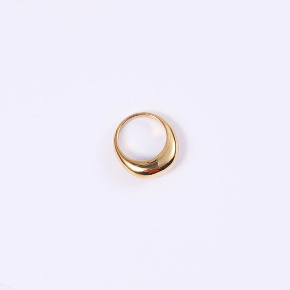 COLALA Waterproof Fashion Simple Stainless Steel Rings for Women Arc Rings Jewellery No fading Geometric Ring Size 5 6 7 8