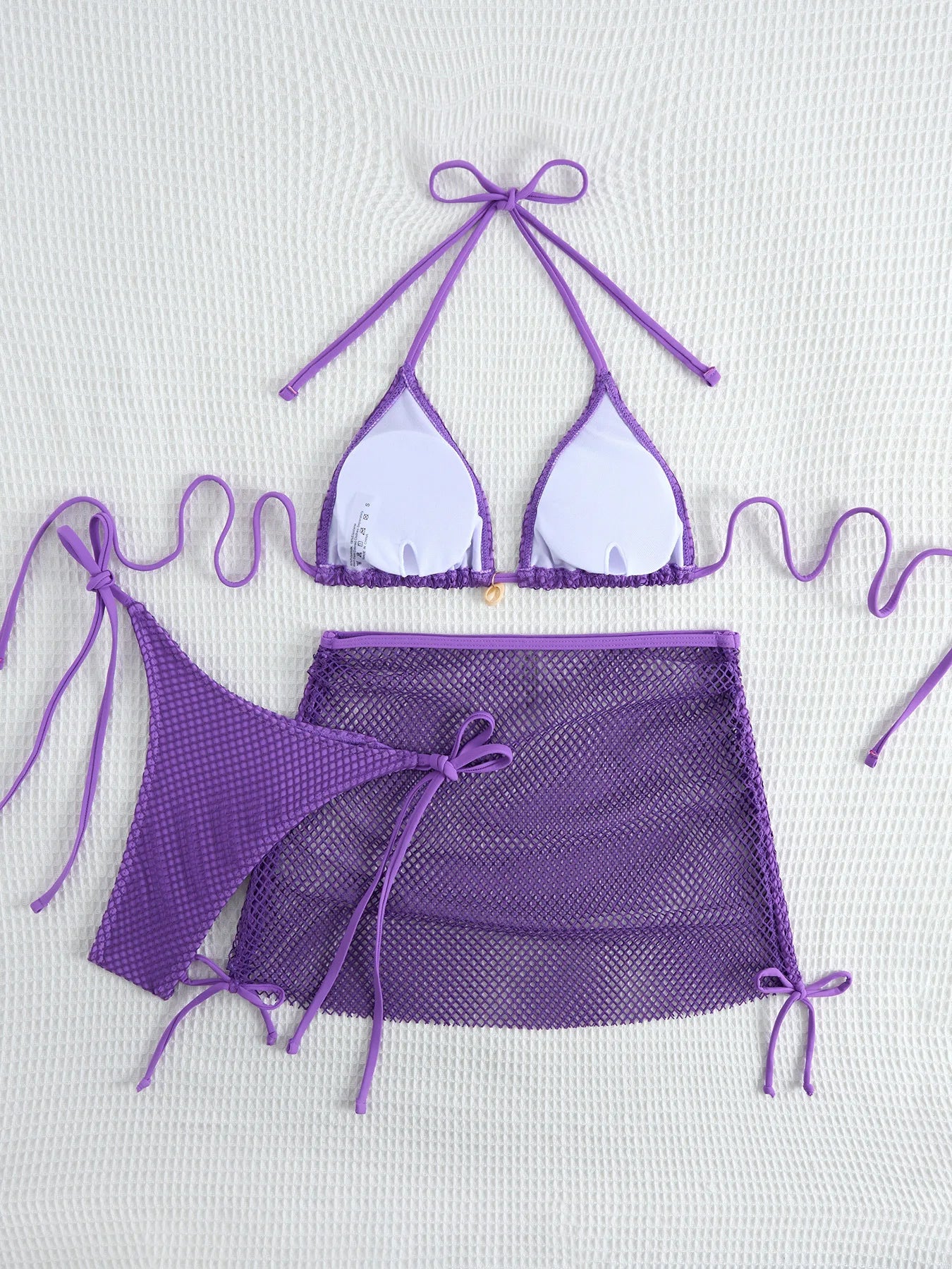 New Sexy Net Bikinis Female Swimsuits Women Three-Piece Swimwear Beach Swim Wear Bathing Suits Brazilian Bikini Set Pool Bather