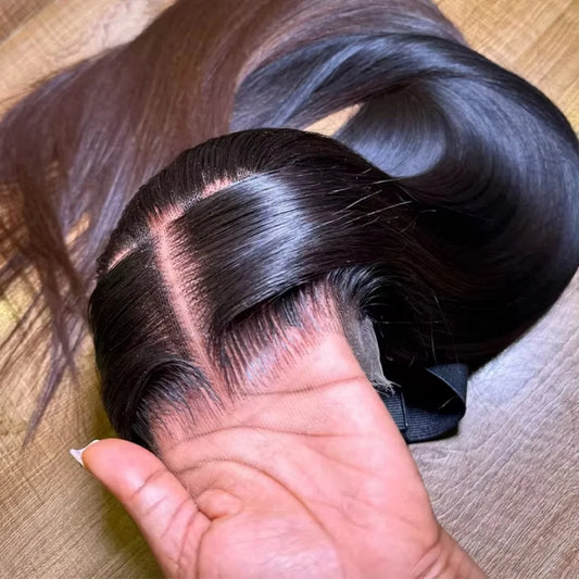 Wear Go Glueless Wig 30 32 Inch Bone Straight 13x6 HD Lace Frontal Wig Ready To Go Human Hair 5x7 HD Glueless Wigs Pre plucked