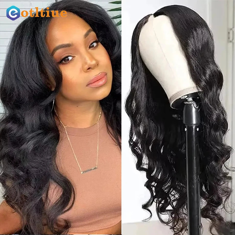 250 Density V Part Wig Human Hair Body Wave Upgrade V Part Wig No Leave Out Glueless V Part Wig Human Hair Wig Remy Hair Daily