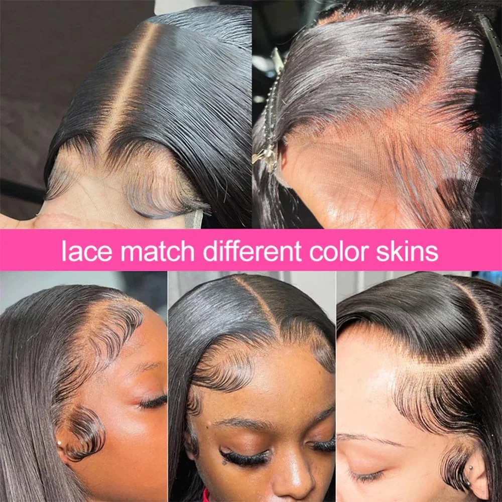 28 30 Inch Straight 13x4 Lace Front Human Hair Wig For Women Brazilian Human Hair Remy Transparent HD Lace Wigs Human Hair