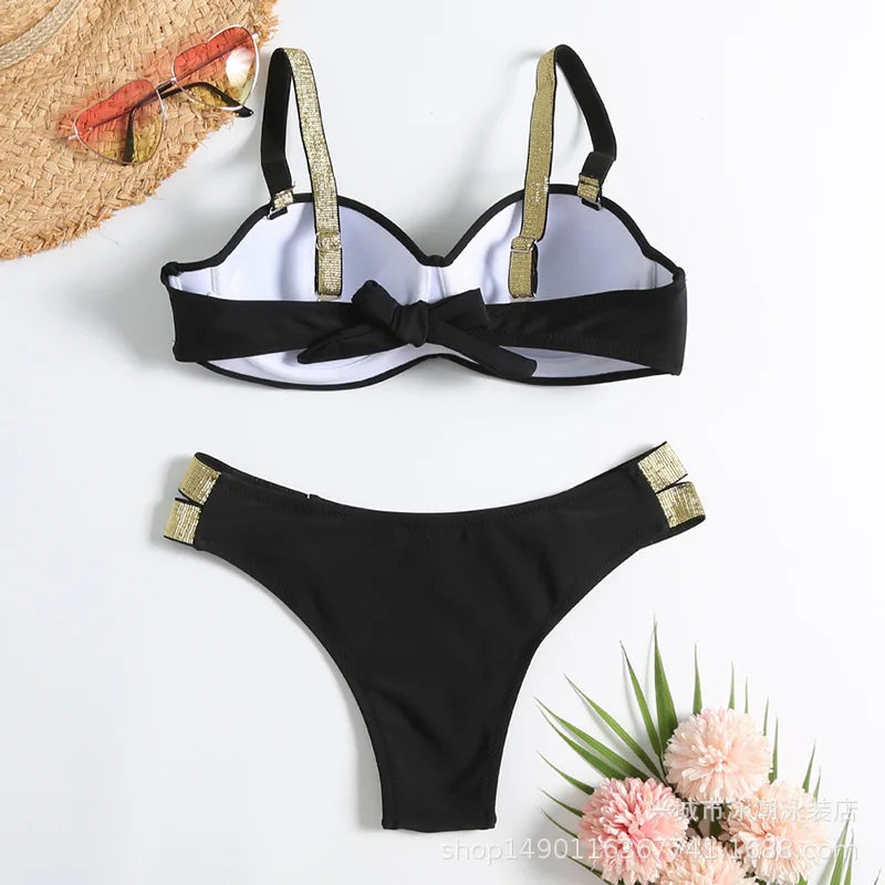 Summer Sexy Bikinis Push Up Swimsuits Women's Swimwear For Female Beach Swim Wear Bathing Suits Brazilian Bikini Set Pool Bather