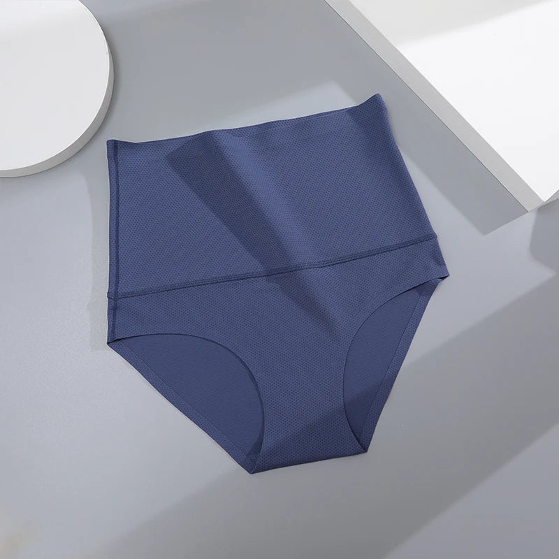 FINETOO Plus Size Breathable Underwear Seamless High Waist Panties Women's Abdomen Hip Lift Briefs Body Shaping Lingerie Pants