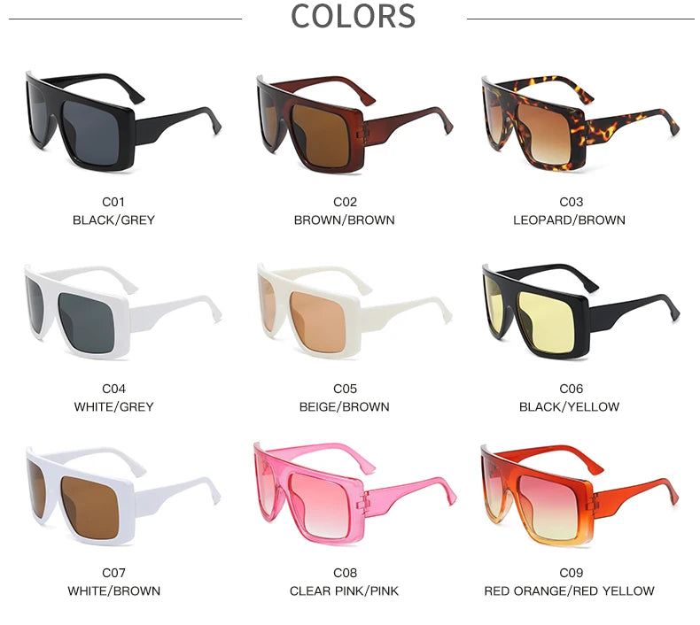 Oversized Punk Cycling Square Sunglasses Y2K Unique Men Trendy Goggle Driving Riding Sun Glasses Brand Outdoor New Eyewear UV400