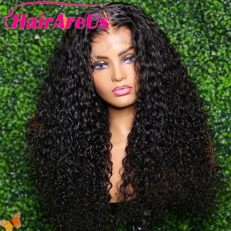 Kinky Curly Human Hair Wigs Deep Wave 13x6 HD Lace Frontal Wig Black Brazilian 13x4 HD Lace Front 100% Human Hair Wigs For Women