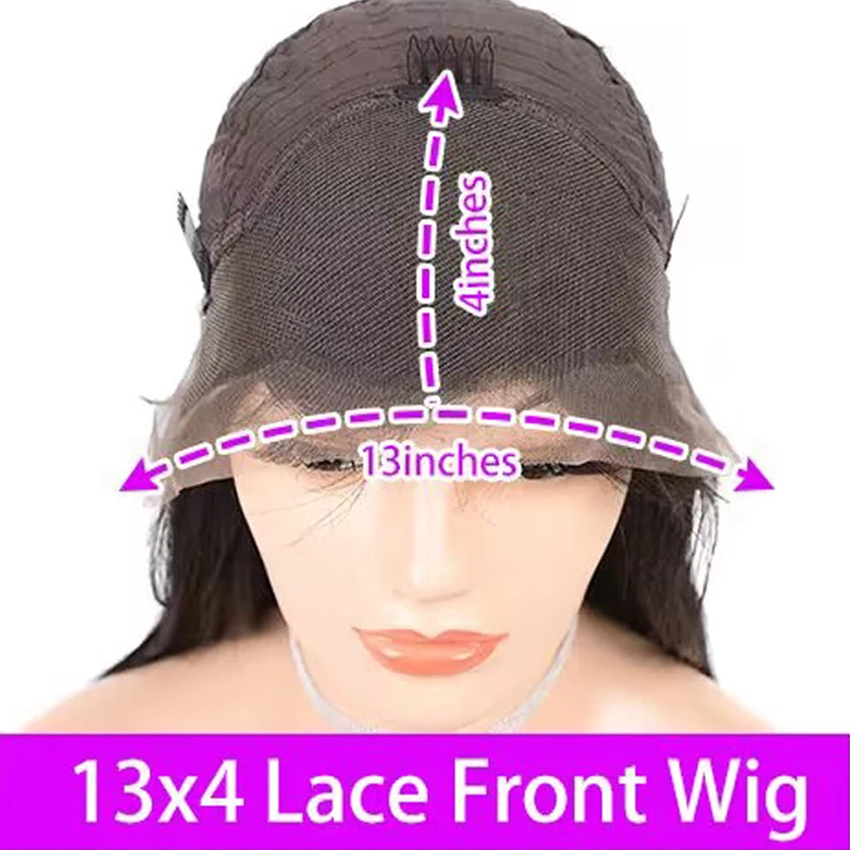 13x4 Lace Front Wig 10-34 Water Wave Lace Closure Wig Glueless Wig Human Hair Easy To Wear Curly HumanHair Wigs For Black Women