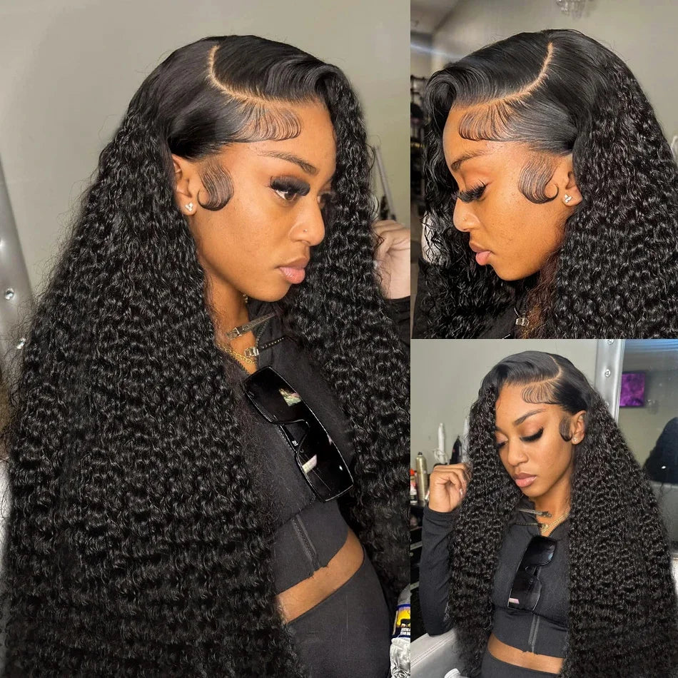 HD 13x6 Glueless Lace Front Wig Deep Curly Human Hair Wigs Pre Plucked Cheap Vietnamese Wigs Water Wave 30 Inch Lace Frontal Wig