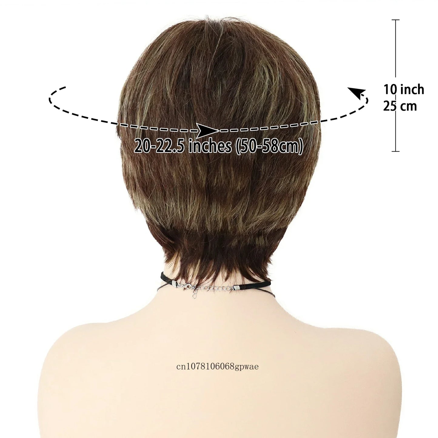 Short Pixie Cut Wig for Women Natural Haircut Brown Mix Blonde Wig with Bangs Daily Cosplay Halloween Party Casual Ladies Wigs