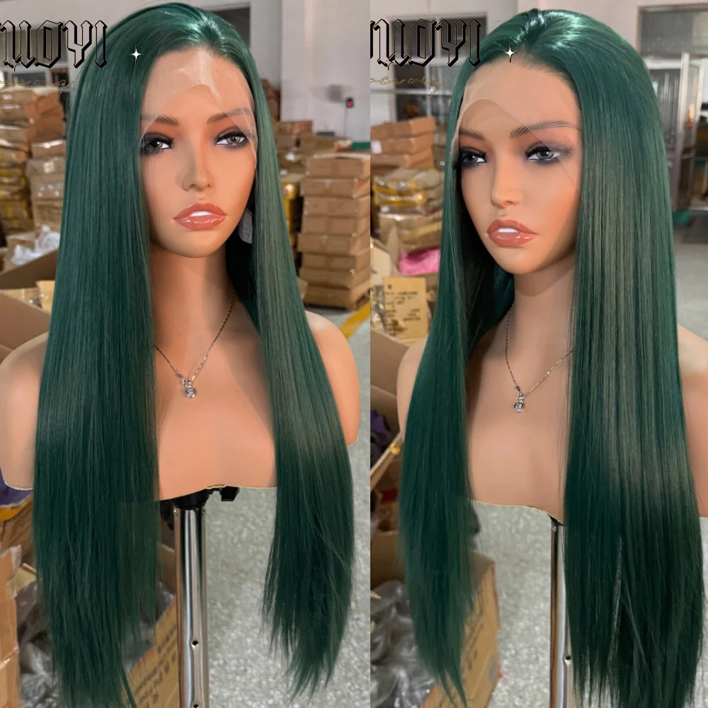 #60 Platinum Blonde Wig Synthetic Lace Front Wigs For Women Long Silky Straight Wig Lace Hair Grey Blue Pink Wig Frontal Cosplay