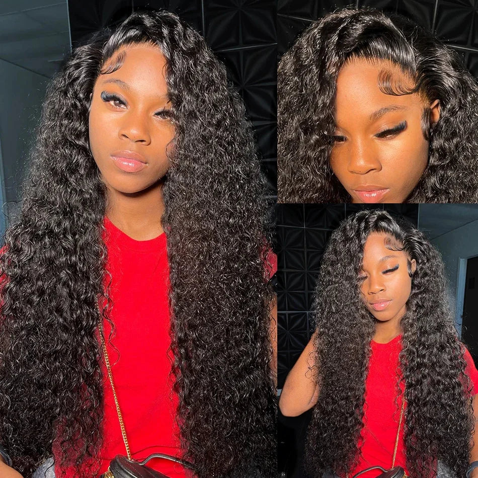 Curly Human Hair Wigs Water Wave Lace Front Wig 13x4 13x6 Lace Frontal Deep Wave Wig 100% Human Hair HD Lace Wigs For Women