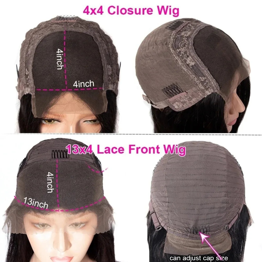 Short Pixie Cut Bob Wig Straight Human Hair 150% Density 4×4 Lace Frontal Wig Pre Plucked With Babyhair Natural Hairline