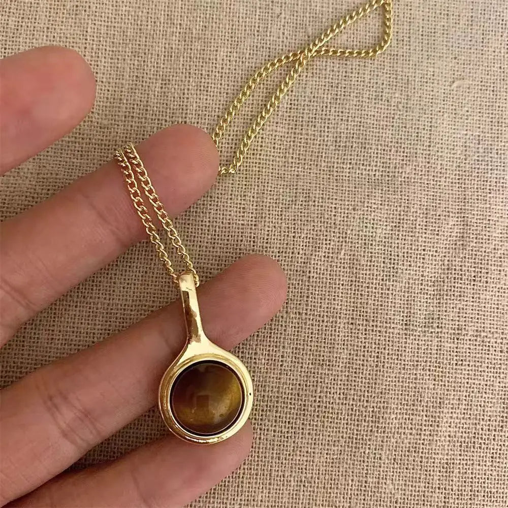 Sun Star Zircon Necklace for Women Vintage Leather Necklace Double Layered Pendant Chain Choker Fashion Jewelry