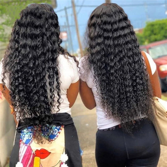13x4 Lace Front Wig 10-34 Water Wave Lace Closure Wig Glueless Wig Human Hair Easy To Wear Curly HumanHair Wigs For Black Women