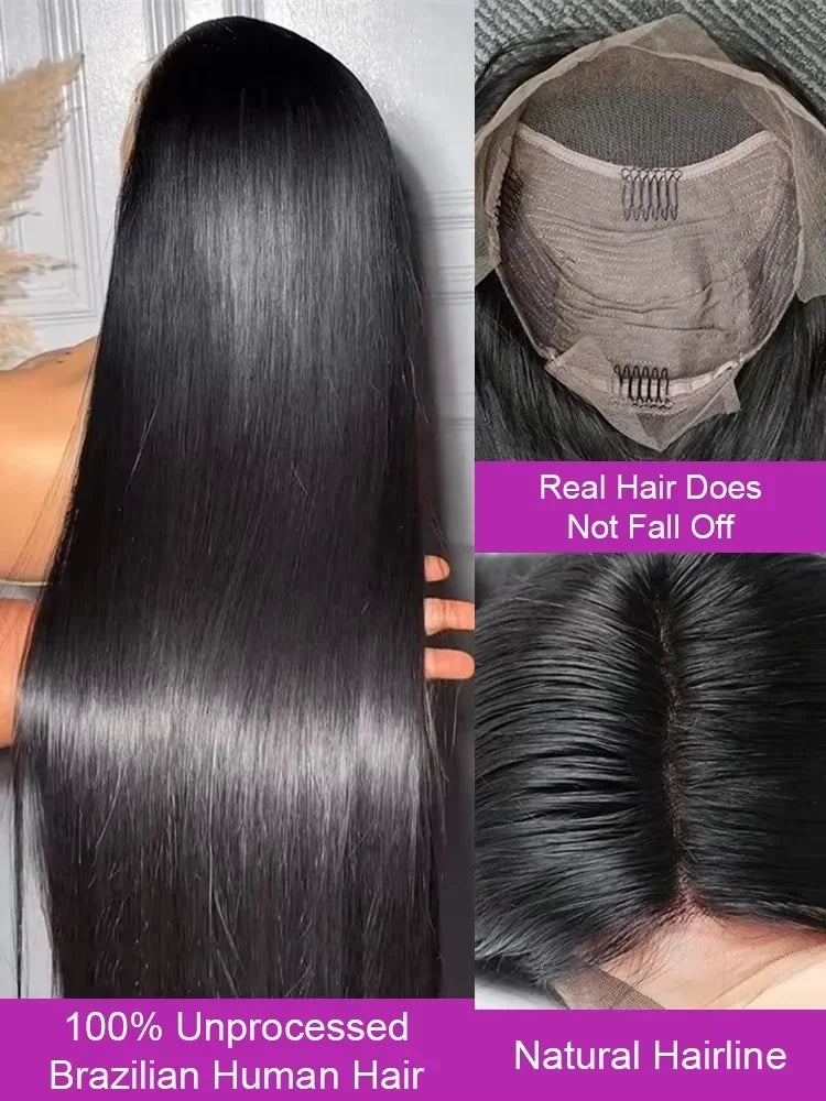 36 Inch HD 13X4 250% Bone Straight Lace Front Wig Raw Vietnamese Human Hair 13x6 Lace Frontal Wig 5X5 Glueless Wig Ready To Wear