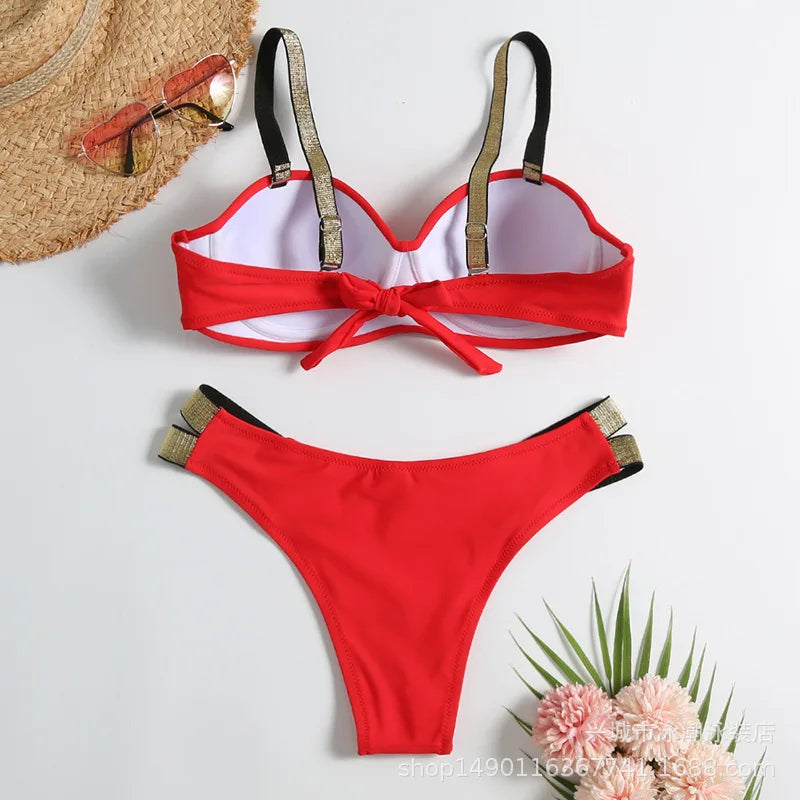 Summer Sexy Bikinis Push Up Swimsuits Women's Swimwear For Female Beach Swim Wear Bathing Suits Brazilian Bikini Set Pool Bather