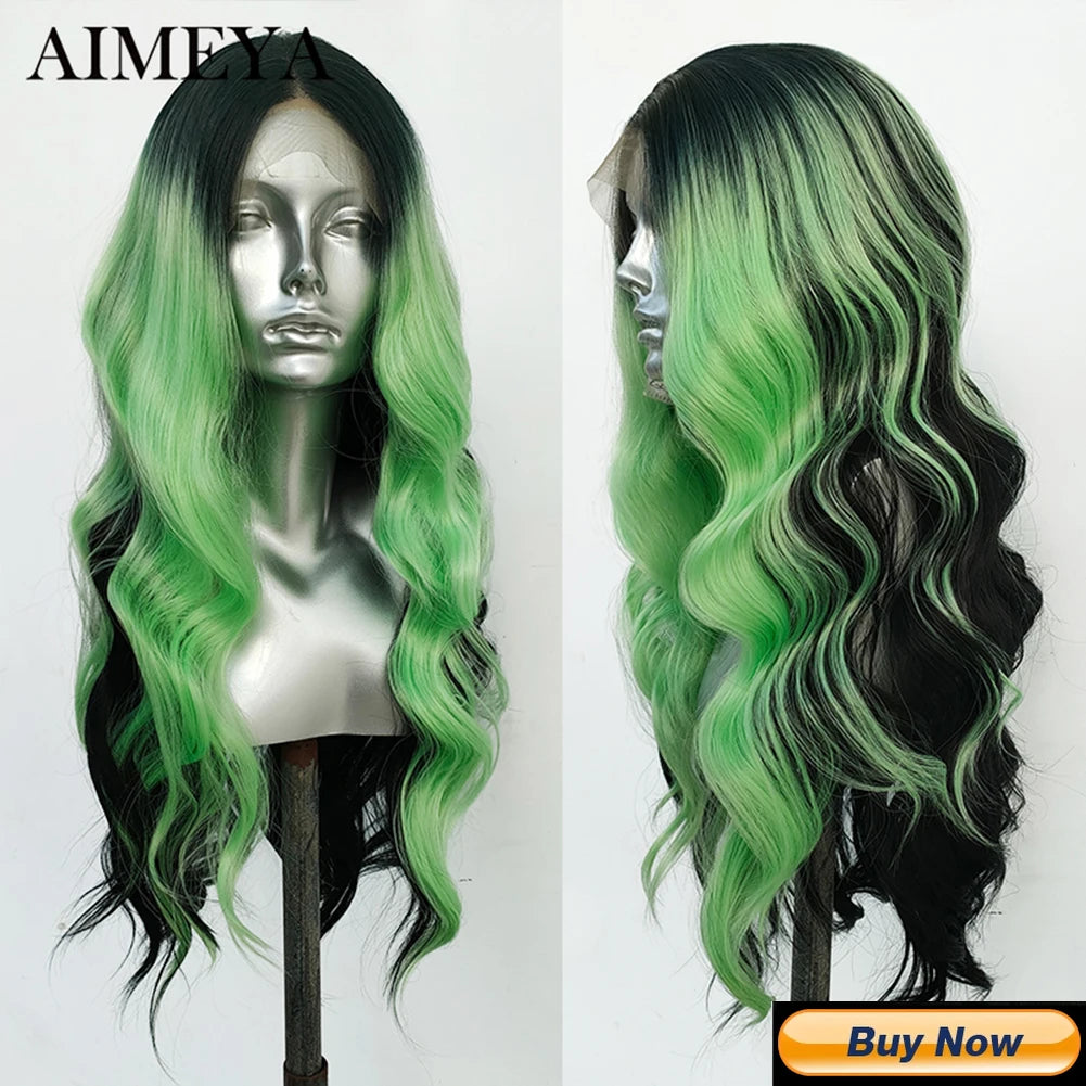 Synthetic Lace Front Wigs for Black Women Natural Hairline Synthetic Hair Lace Wig Long Brown Wig Pre Plucked Baby Hair Cosplay