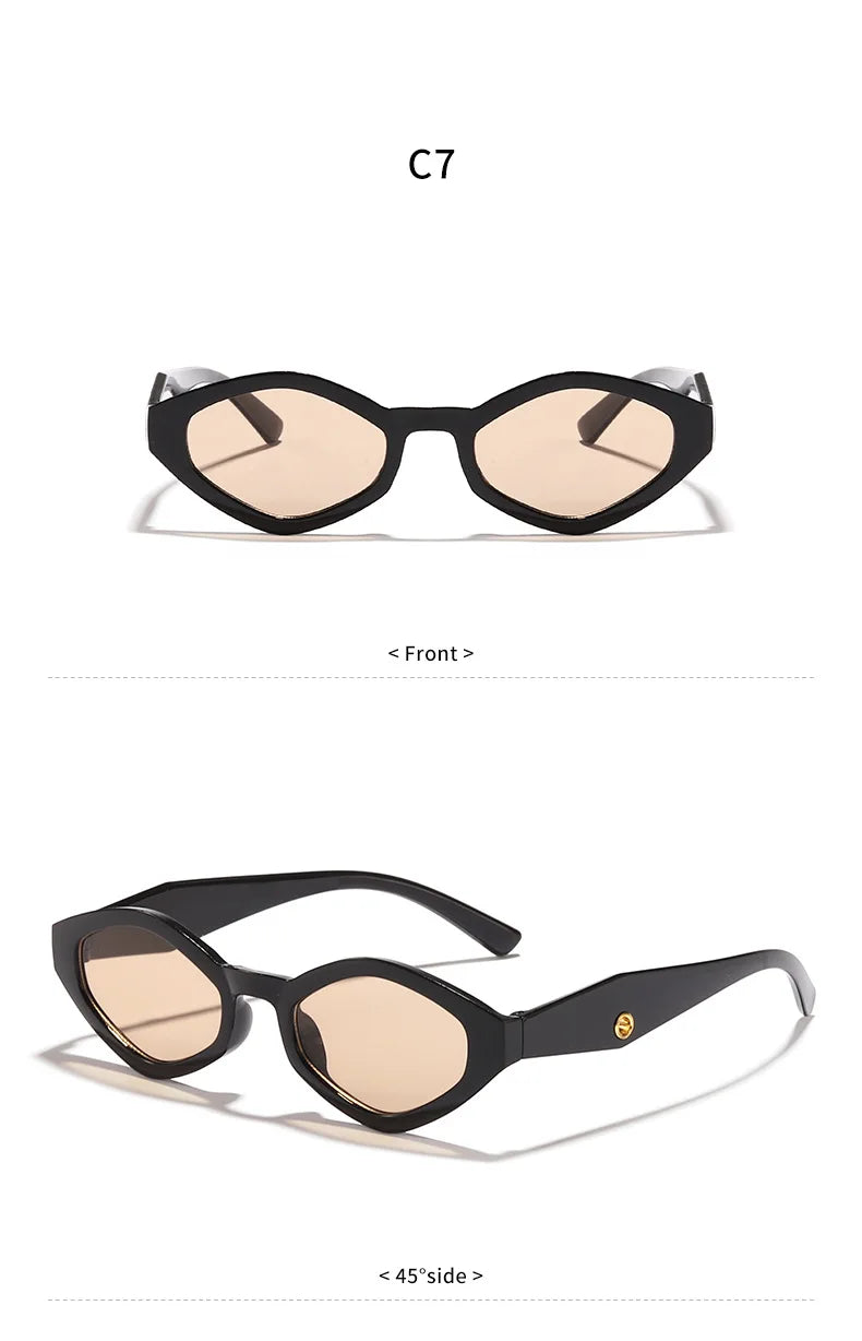 Vintage Cat Eye Sunglasses Women Men 2025 Brand Designer Fashion Goggle Sun Glasses Female Trends Shades Outside Eyewear UV400