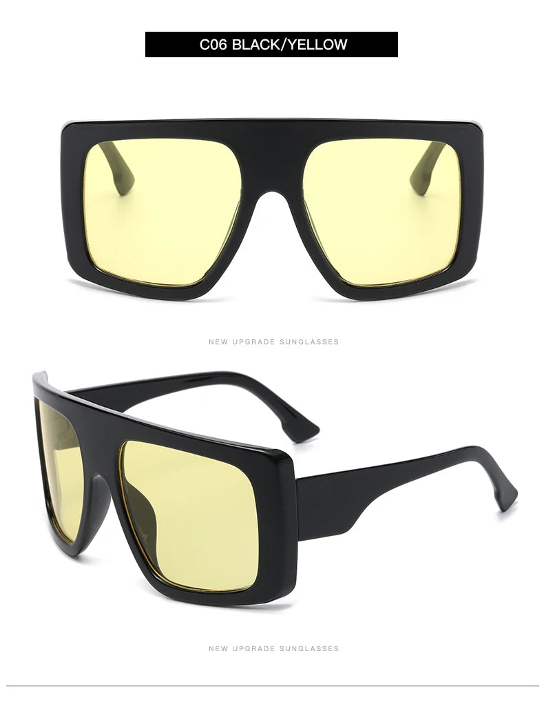 Oversized Punk Cycling Square Sunglasses Y2K Unique Men Trendy Goggle Driving Riding Sun Glasses Brand Outdoor New Eyewear UV400