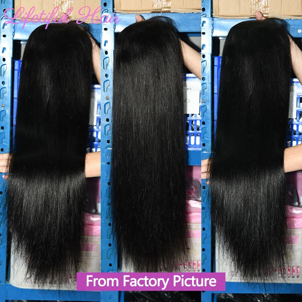 28 30 Inch Straight 13x4 Lace Front Human Hair Wig For Women Brazilian Human Hair Remy Transparent HD Lace Wigs Human Hair
