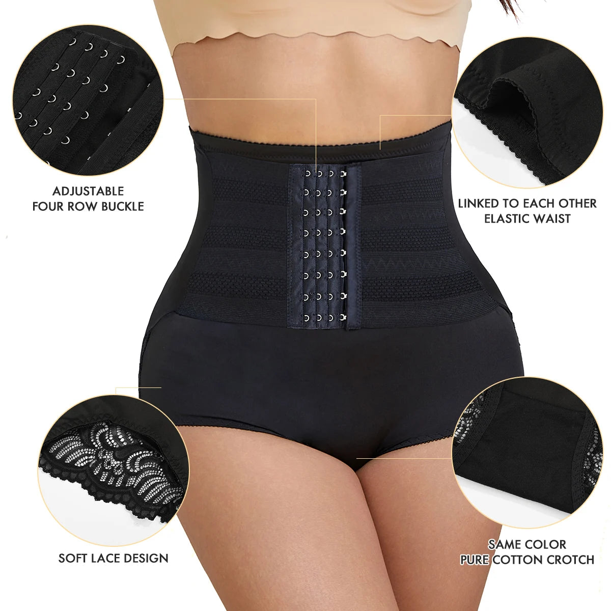 High Waist Seamless Tummy Belly Control Waist Slimming Pants Shapewear Underwear Waist Trainer Shaping Panties