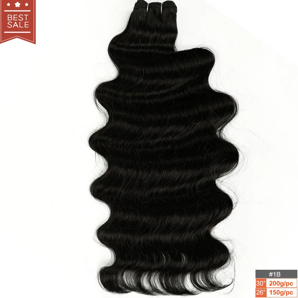 Magicae Brown Body Wave 30Inches 200g Hair Bundles Blond 27/613 White 60# Soft High Synthetic Hair Weave Ombre Gray M888 Hair