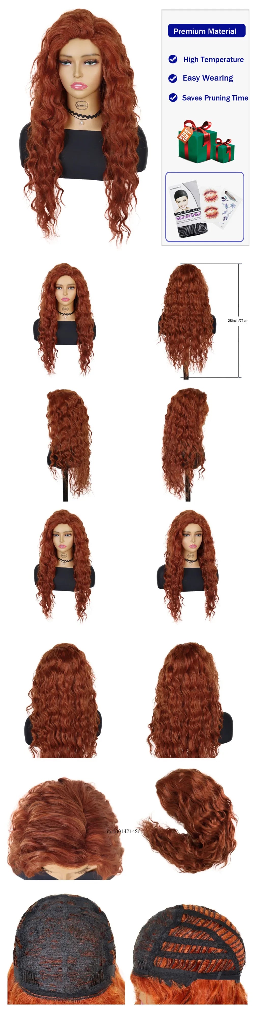 New Ash Blonde Wig Synthetic Long Curly Hair Wigs for Women Fluffy Wave Ombre Wig Costume Carnival Party Regular Cur Wig 26 Inch