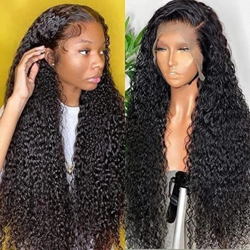 New European and American Style Wig African Small Curly Front Lace Synthetic Hair Wig