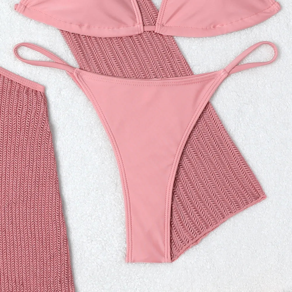 2025 Sexy Bikinis Female Swimsuits Women's Three-Piece Swimwear Beach Swim Wear Bathing Suits Brazilian Bikini Set Pool Bather
