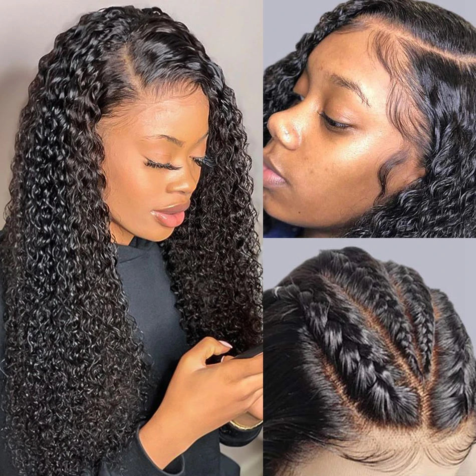 Curly Human Hair Wigs Water Wave Lace Front Wig 13x4 13x6 Lace Frontal Deep Wave Wig 100% Human Hair HD Lace Wigs For Women
