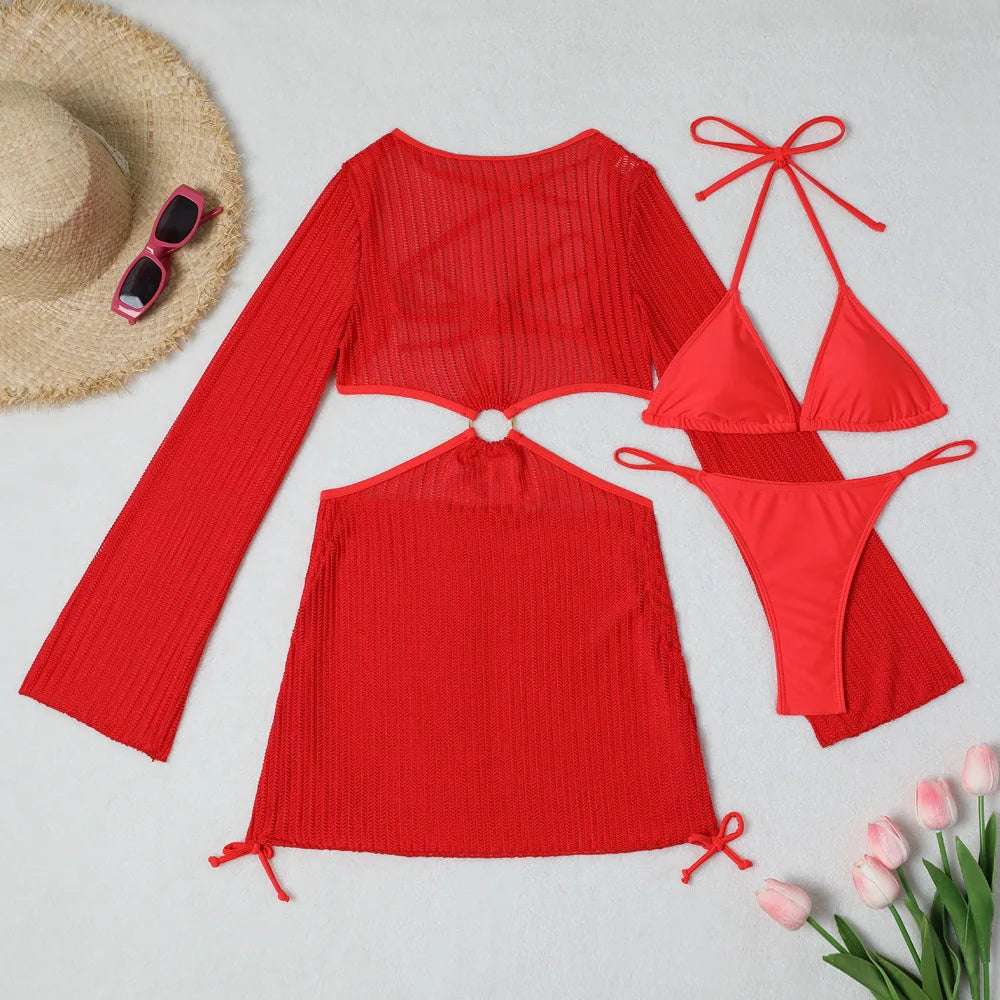 2025 Sexy Bikinis Female Swimsuits Women's Three-Piece Swimwear Beach Swim Wear Bathing Suits Brazilian Bikini Set Pool Bather
